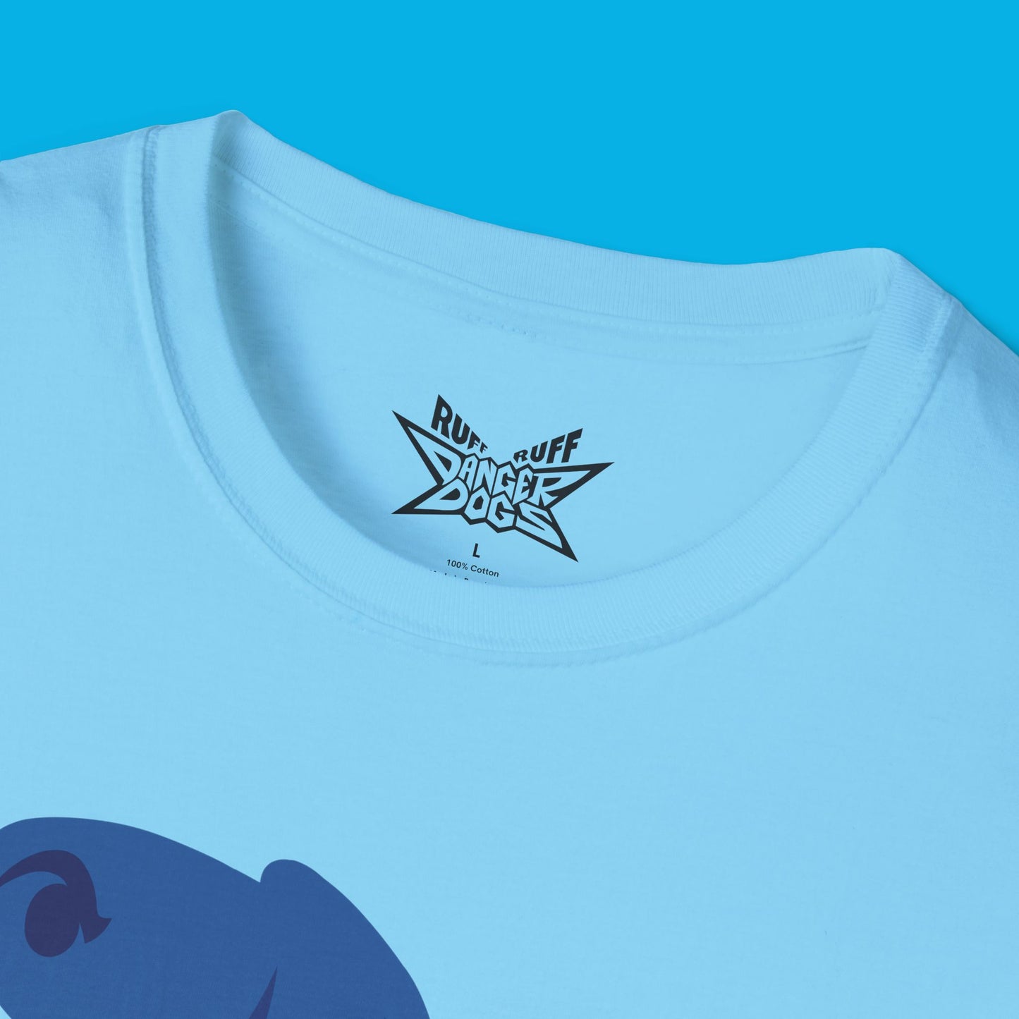 Ruff Ruff Blue Unisex Softstyle T-Shirt