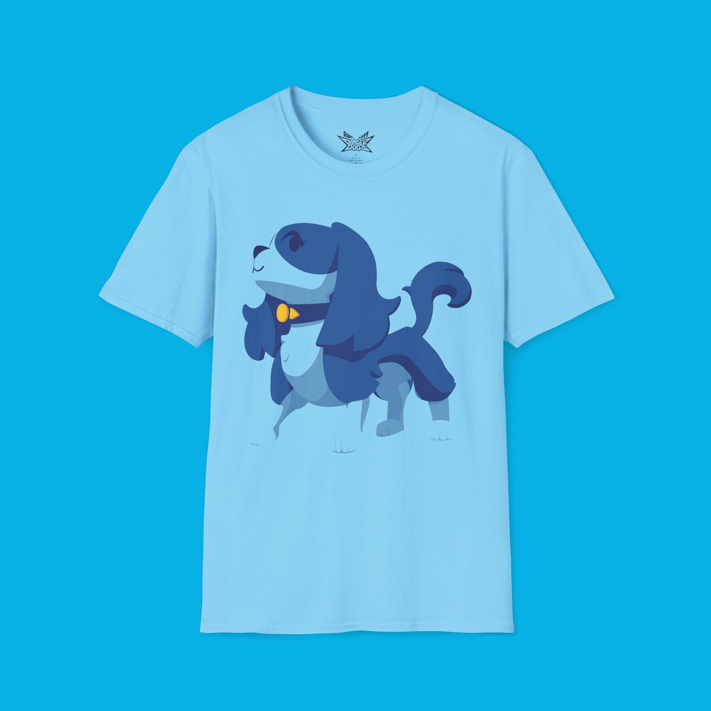 Ruff Ruff Blue Unisex Softstyle T-Shirt