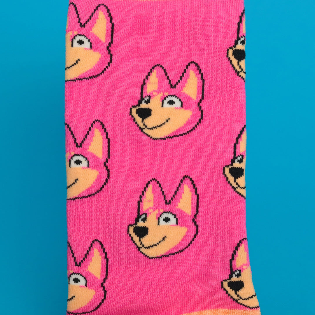 Ruff Ruff Pink Socks