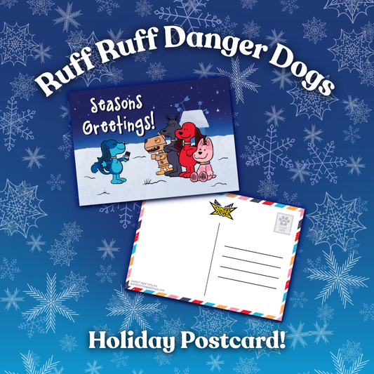 Ruff Ruff Seasons Greetings Postcard