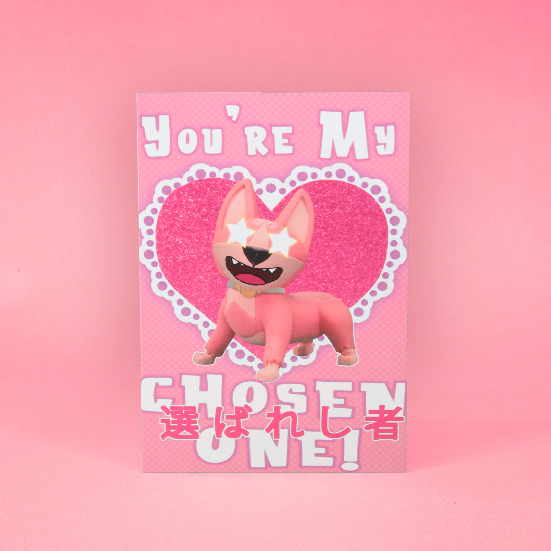 Ruff Ruff Pink Valentine's Day Card