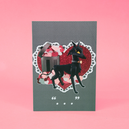 Ruff Ruff Black Valentine's Day Card