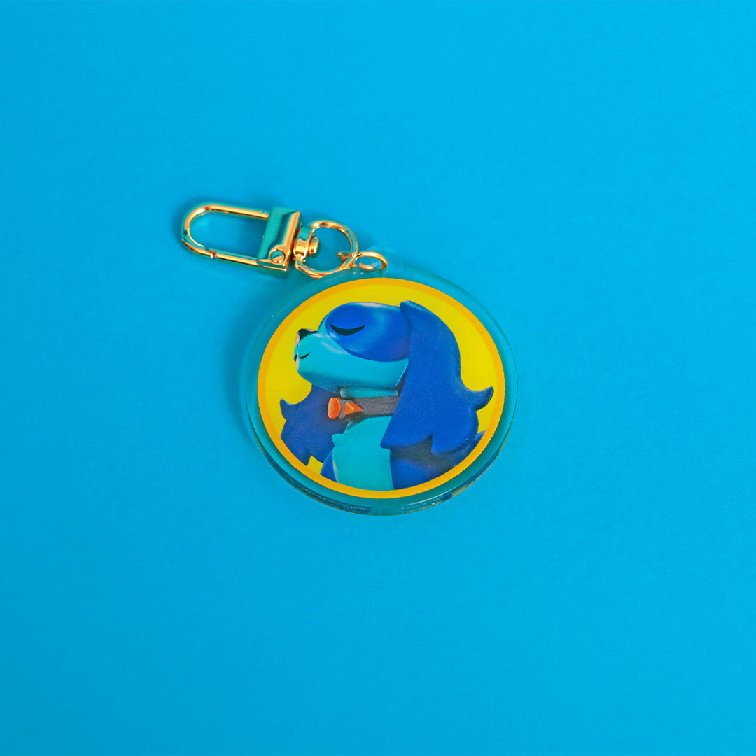 Ruff Ruff Blue Keychain