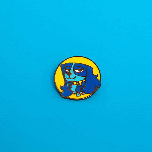 Ruff Ruff Blue Enamel Pin