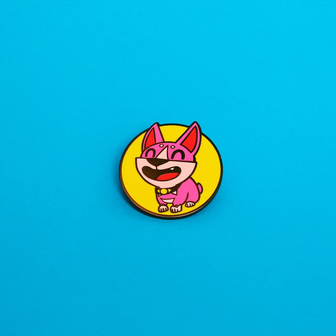 Ruff Ruff Pink Enamel Pin