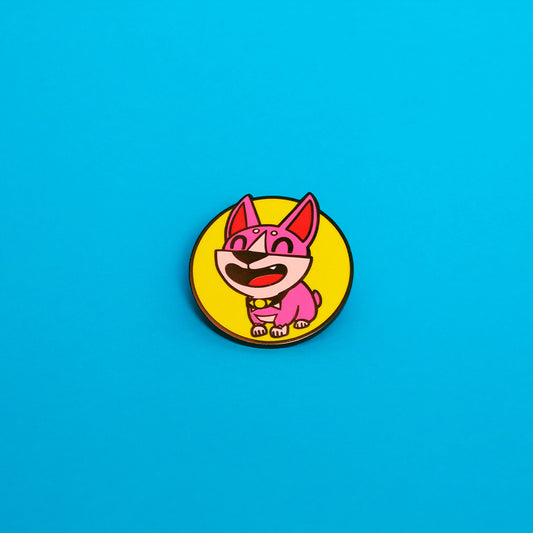 Ruff Ruff Pink Enamel Pin