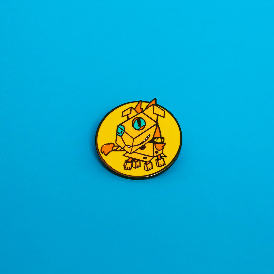 Ruff Ruff Yellow Enamel Pin – Apartment D Shop