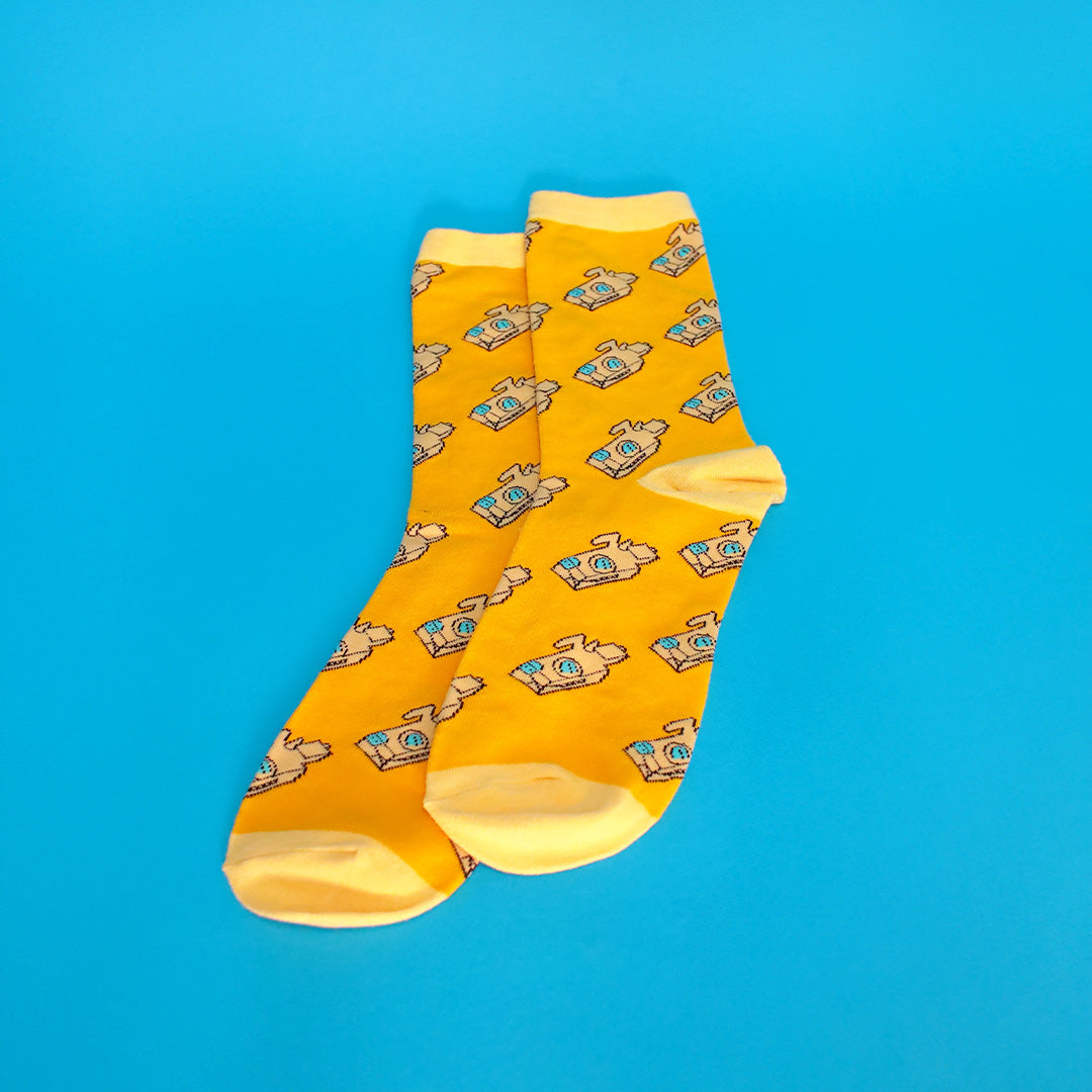 Ruff Ruff Yellow Ruff Ruff Yellow Socks – Apartment D Shop
